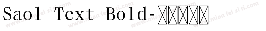 Saol Text Bold字体转换